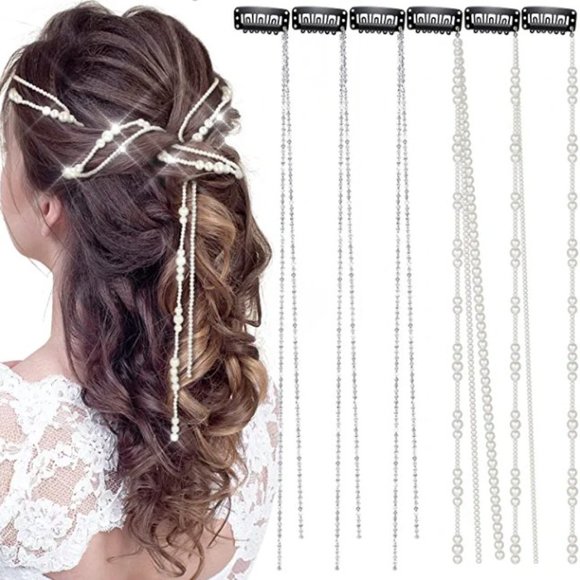 NEW Sparkling Bling Swarovski Crystal Rhinestone & Pearl Hair Accessorie… - Picture 11 of 14